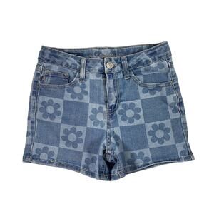 Vigoss Girls The Marley Shorts Flower Design Size 10 Medium Wash Denim